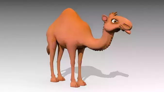 Camel Toon Low-poly 3D model