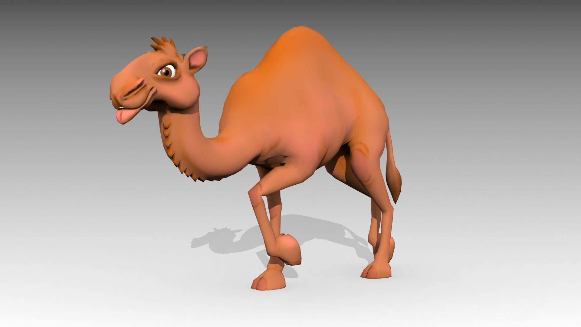Camel Toon Low-poly 3D model_6