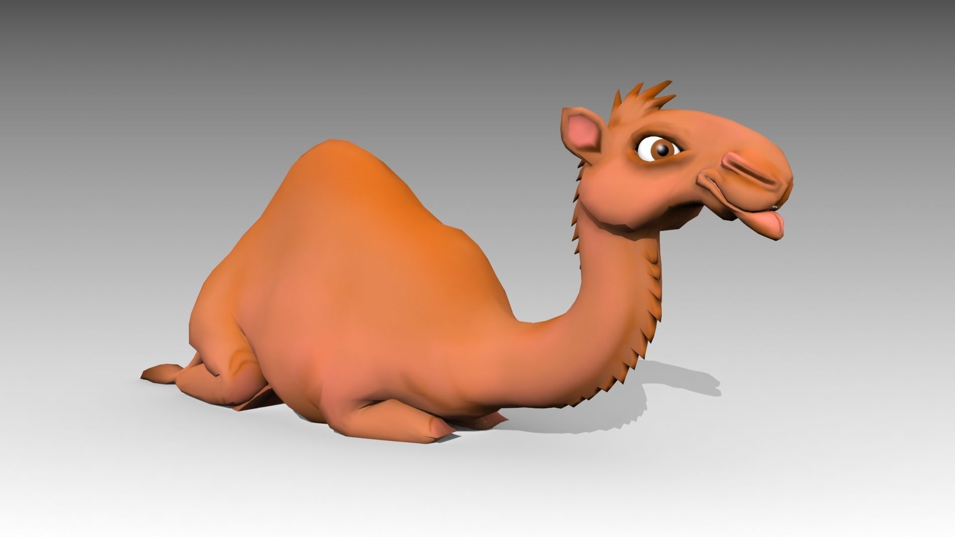 Camel Toon Low-poly 3D model_7