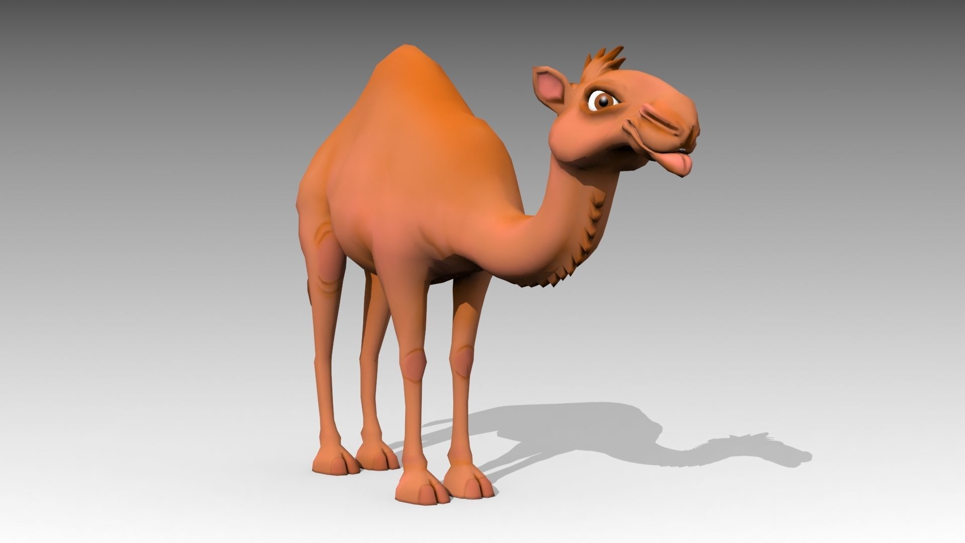 Camel Toon Low-poly 3D model_12