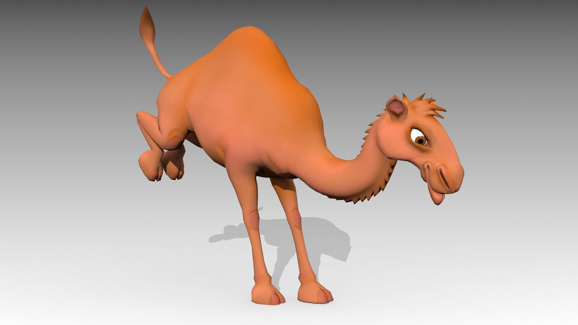 Camel Toon Low-poly 3D model_11