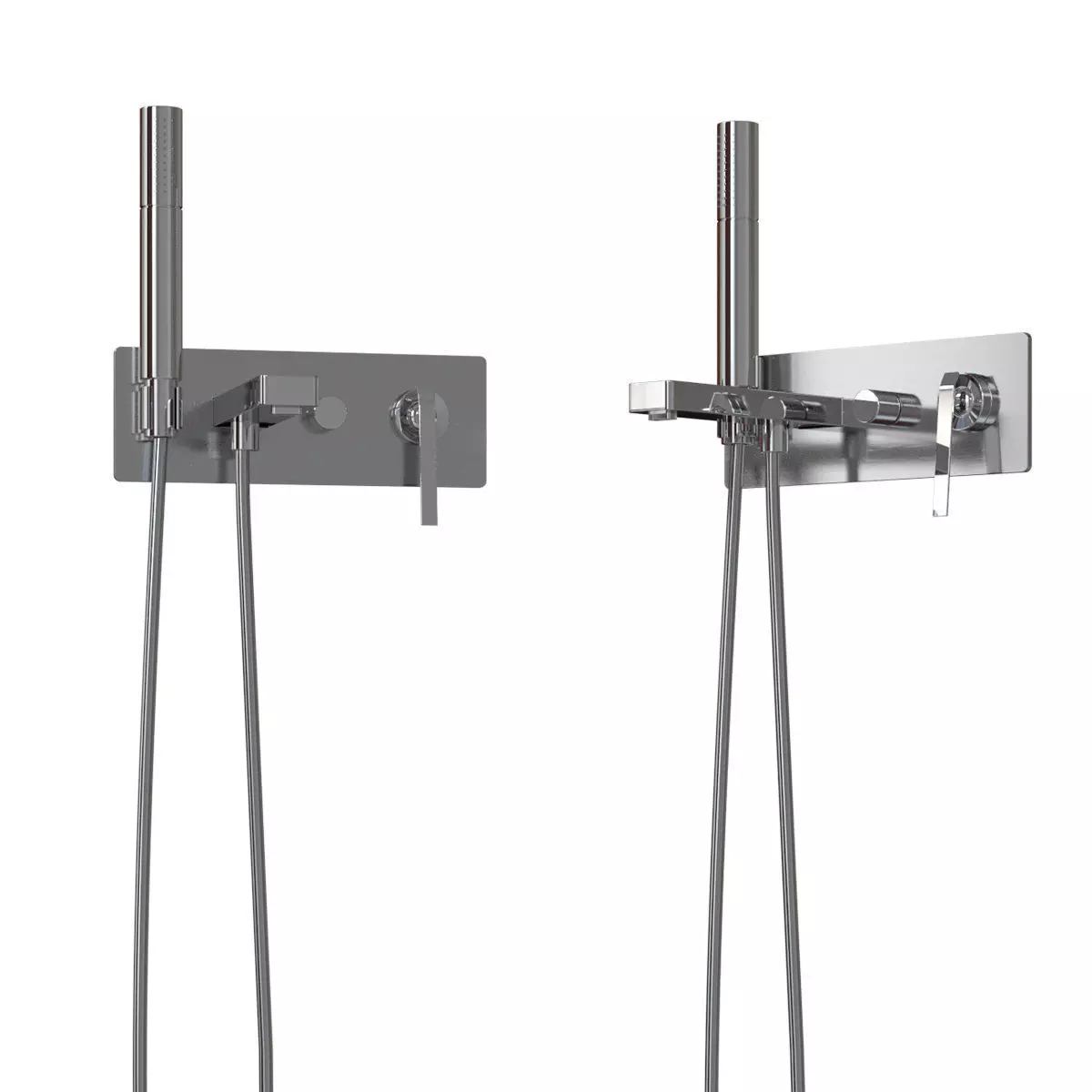 Dolce wall bath set whith shower 3D model