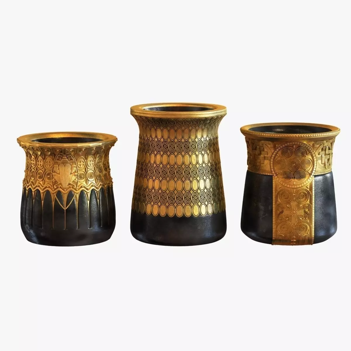 Gustav Gurschner tree vases 3D model_0