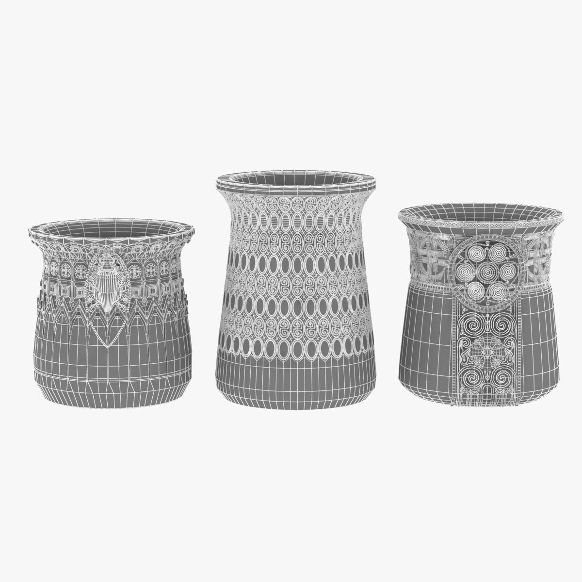 Gustav Gurschner tree vases 3D model_7