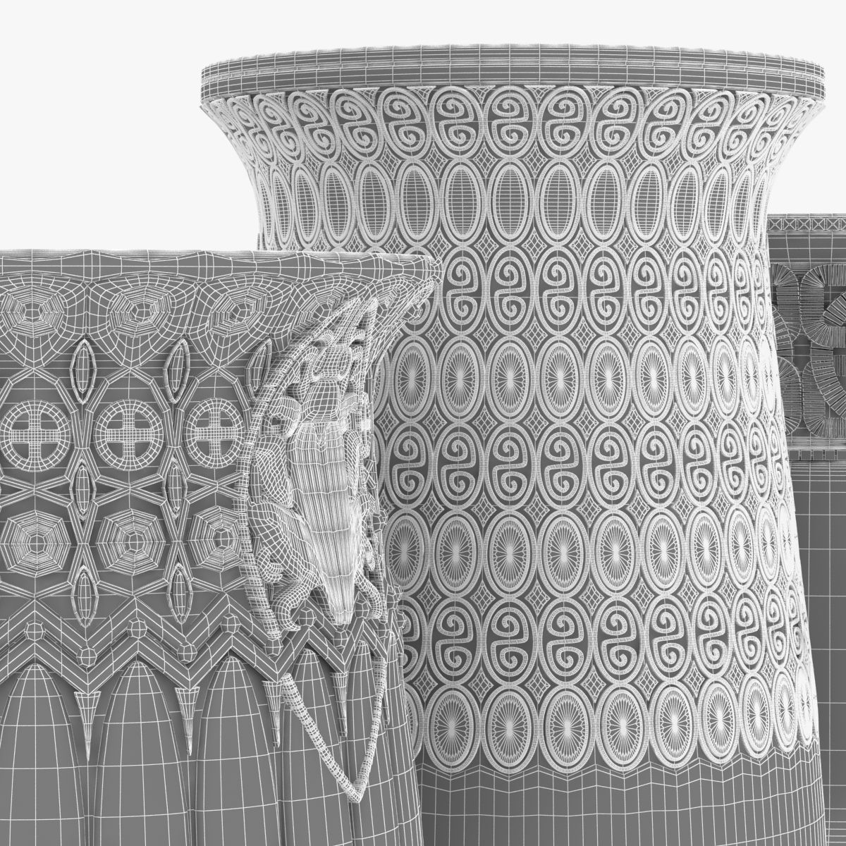 Gustav Gurschner tree vases 3D model_8