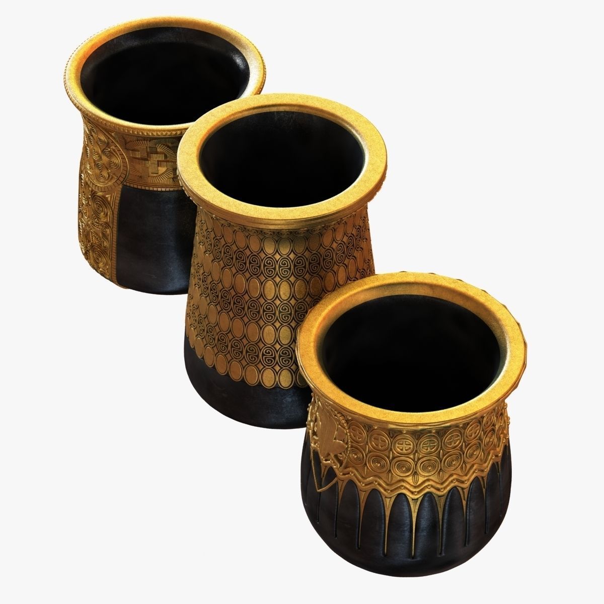 Gustav Gurschner tree vases 3D model_1