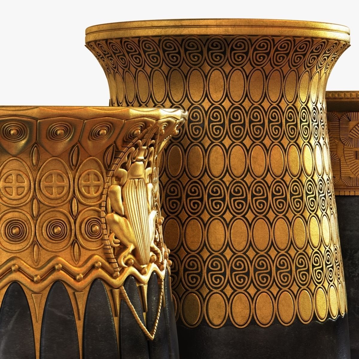 Gustav Gurschner tree vases 3D model_3