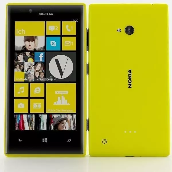 Nokia lumia 720 Yellow 3D model_0