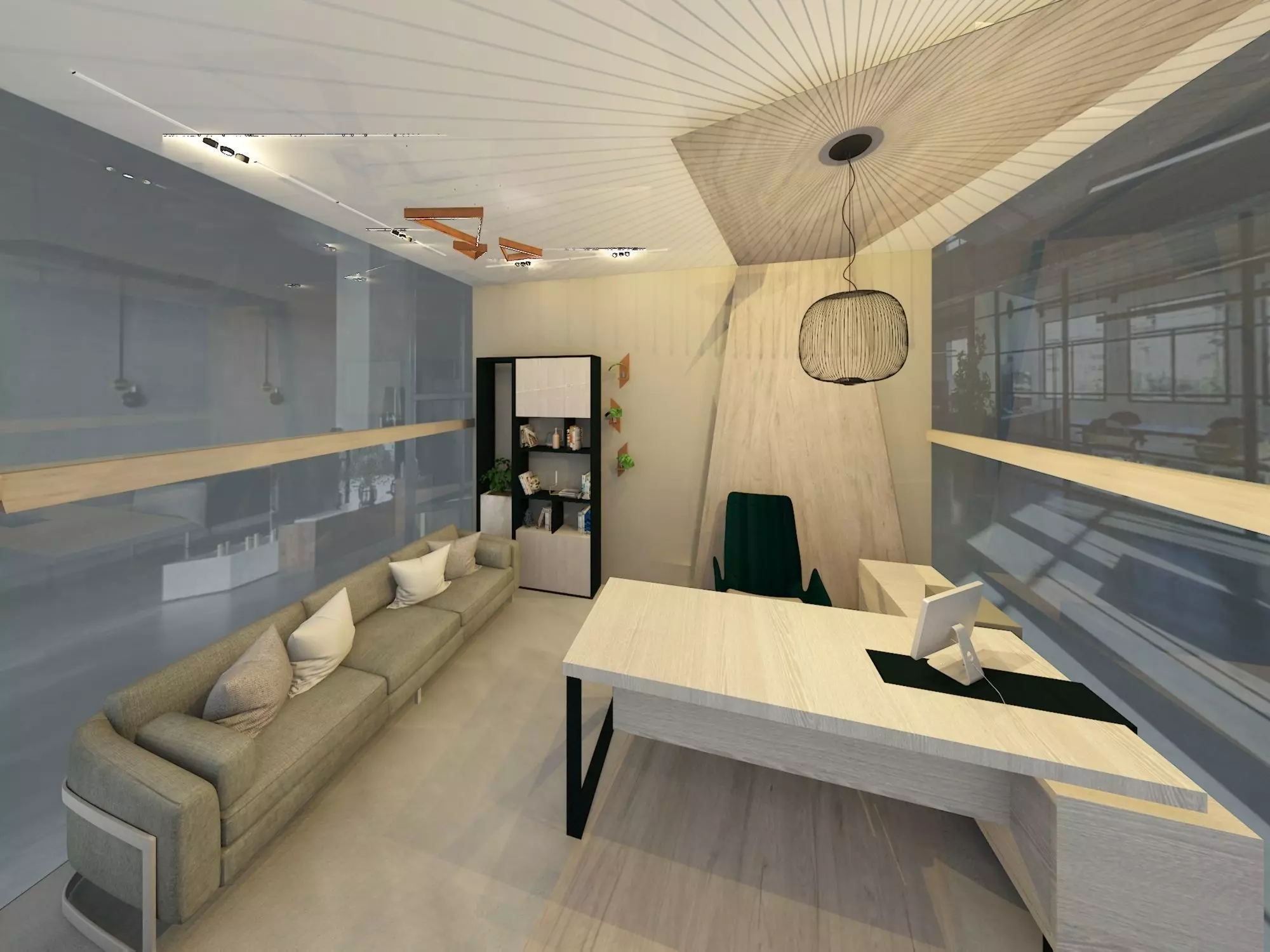 office interior design 3D model_0