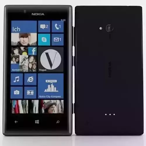 Nokia lumia 720 Black 3D model