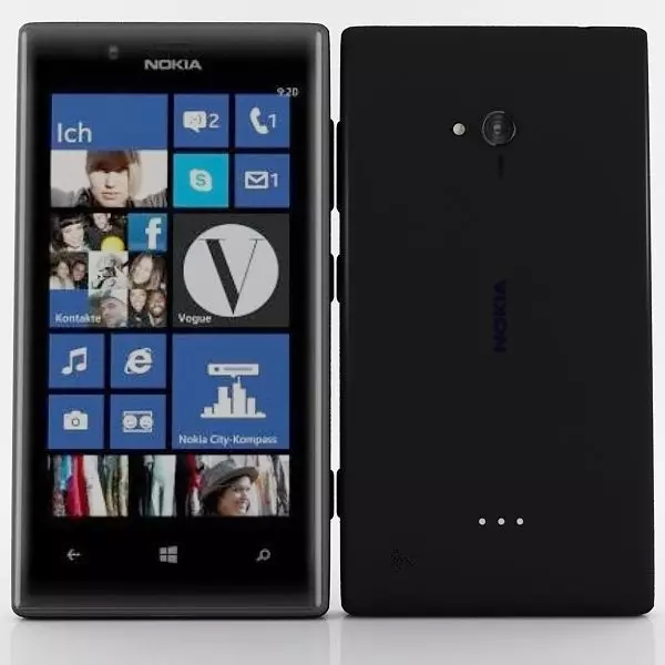 Nokia lumia 720 Black 3D model_0