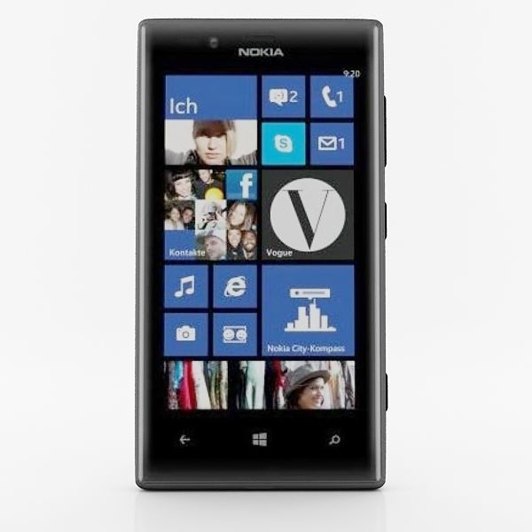 Nokia lumia 720 Black 3D model_3