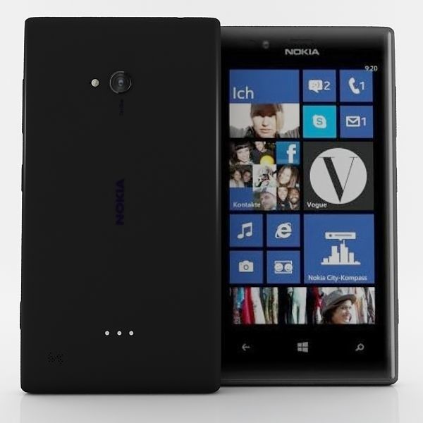Nokia lumia 720 Black 3D model_2