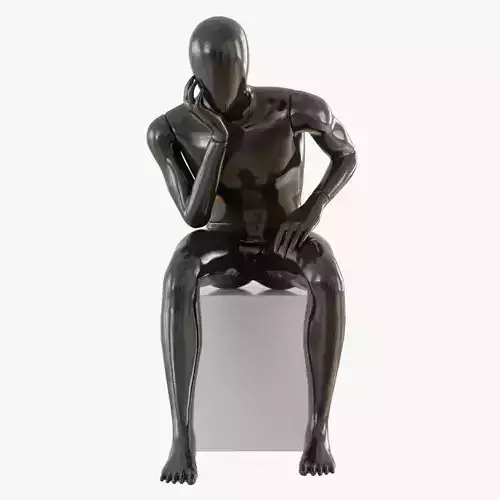 Faceless male mannequin 11 3D model
