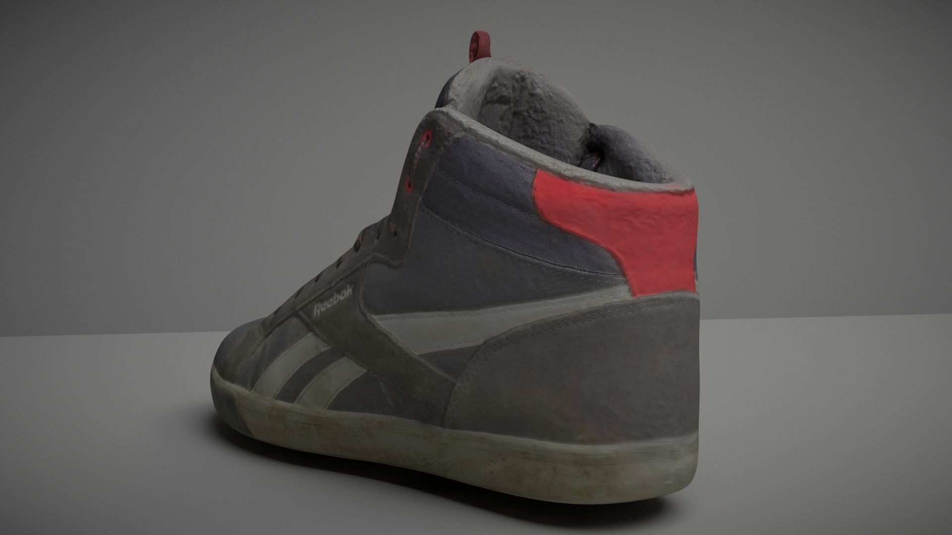 Worn Skater Shoe Low Poly 3D model Low-poly 3D model_3
