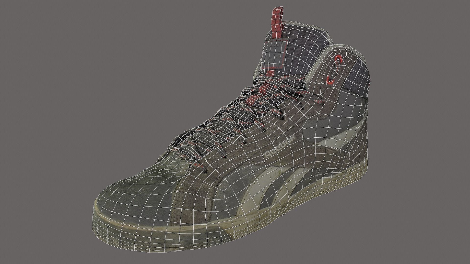 Worn Skater Shoe Low Poly 3D model Low-poly 3D model_6