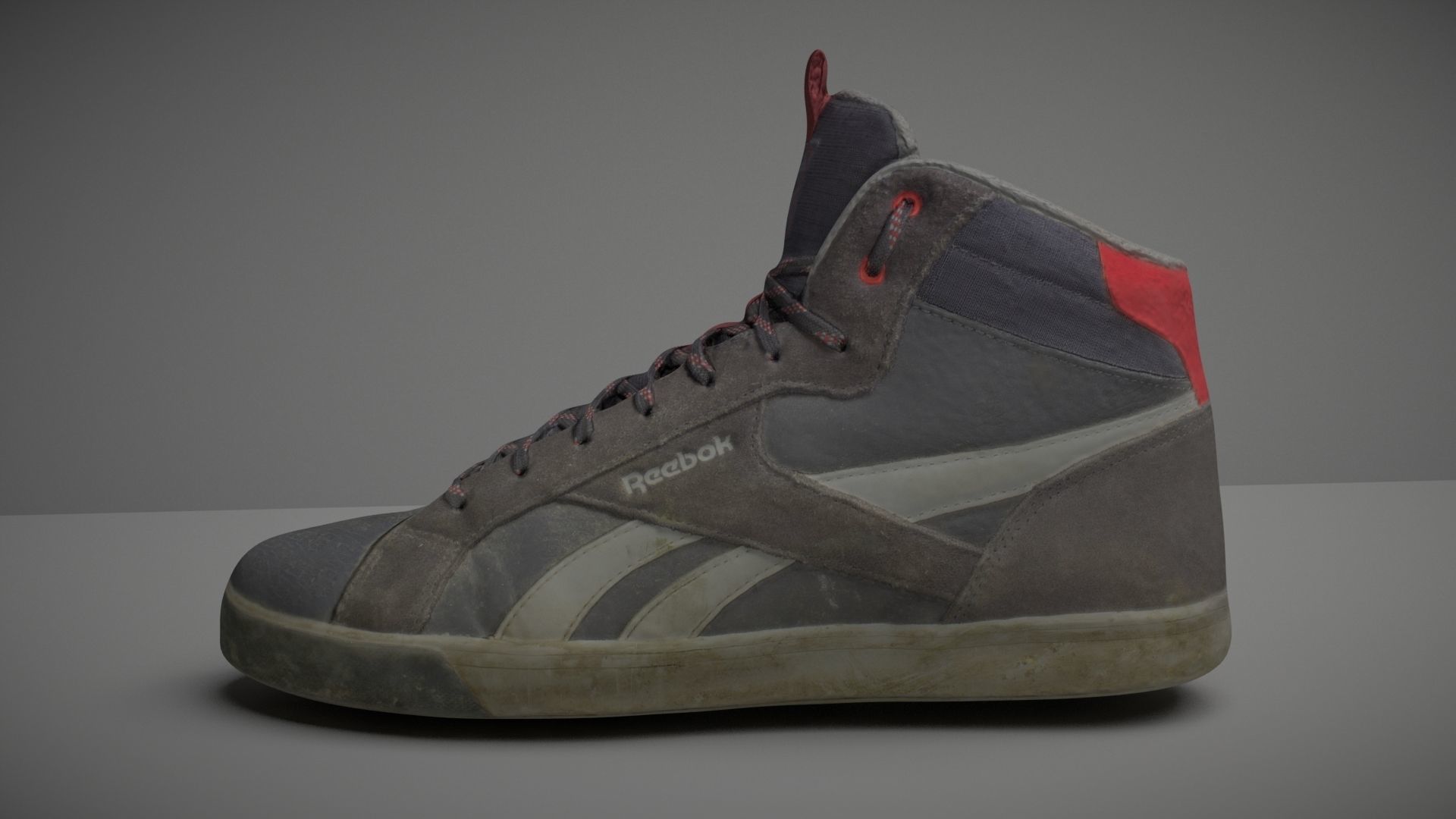 Worn Skater Shoe Low Poly 3D model Low-poly 3D model_4