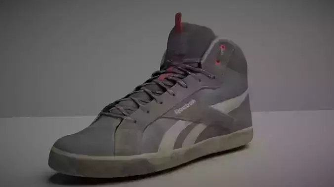 Worn Skater Shoe Low Poly 3D model Low-poly 3D model