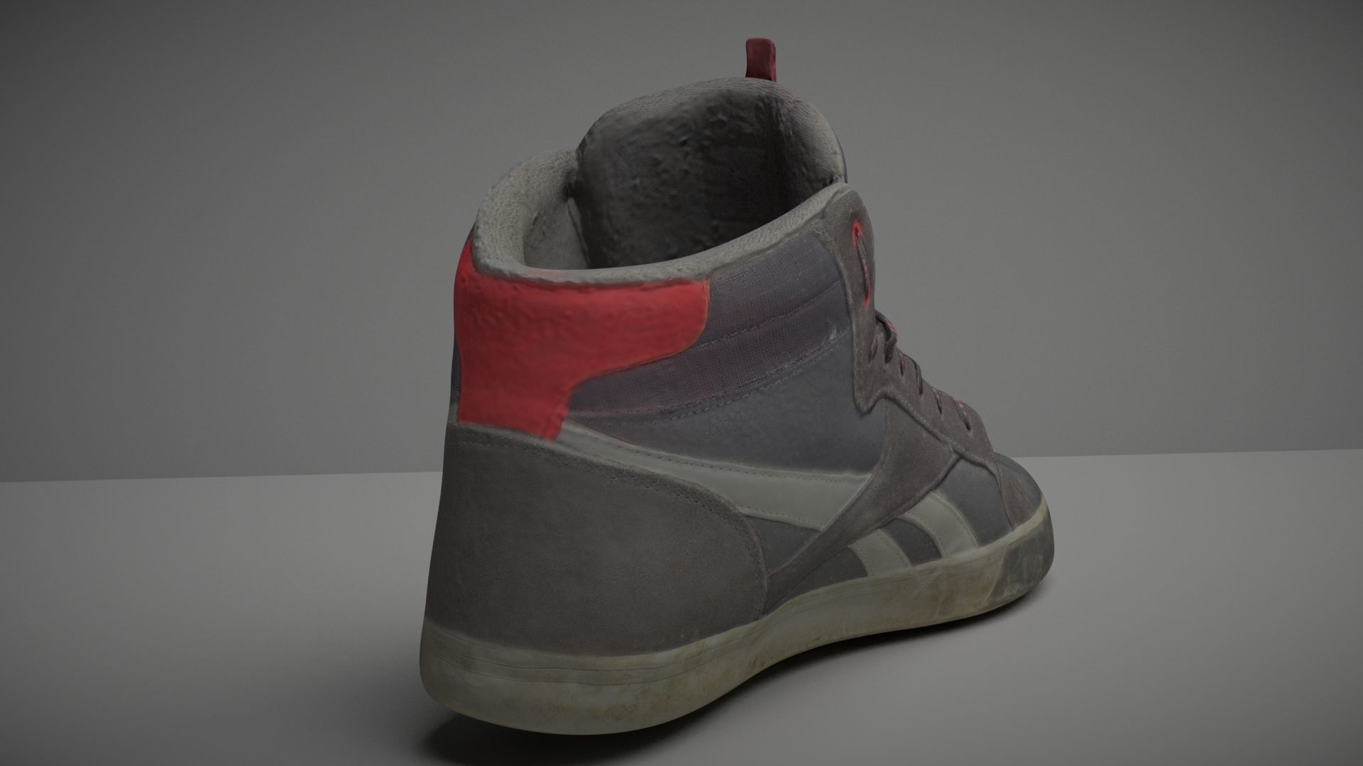 Worn Skater Shoe Low Poly 3D model Low-poly 3D model_2