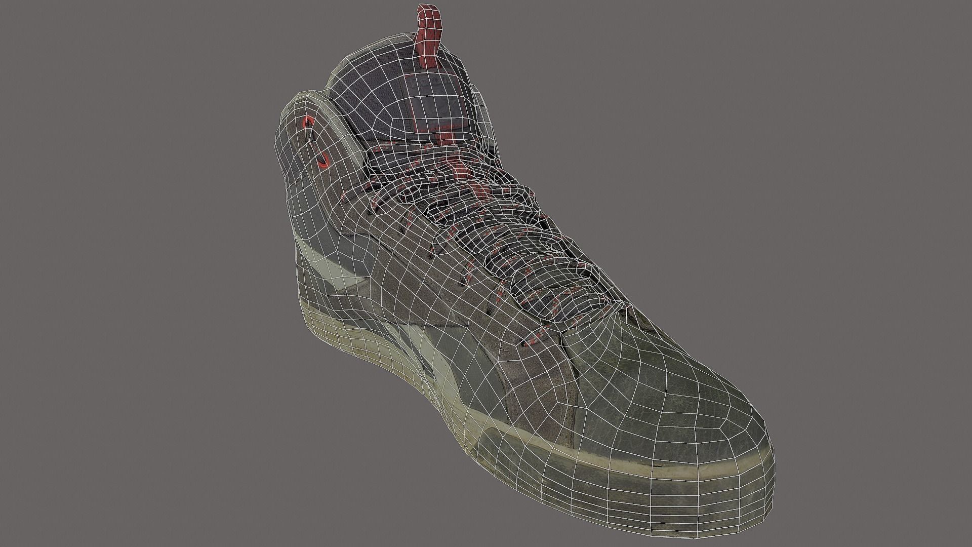 Worn Skater Shoe Low Poly 3D model Low-poly 3D model_7