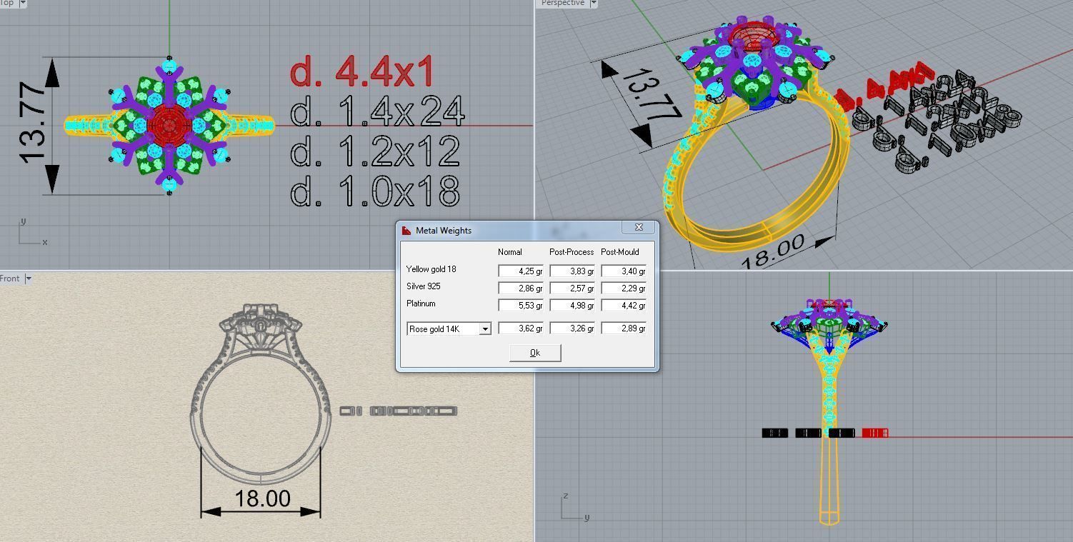 Wedding ring 7 3D print model_2