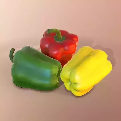 Bell pepper Low-poly 3D model
