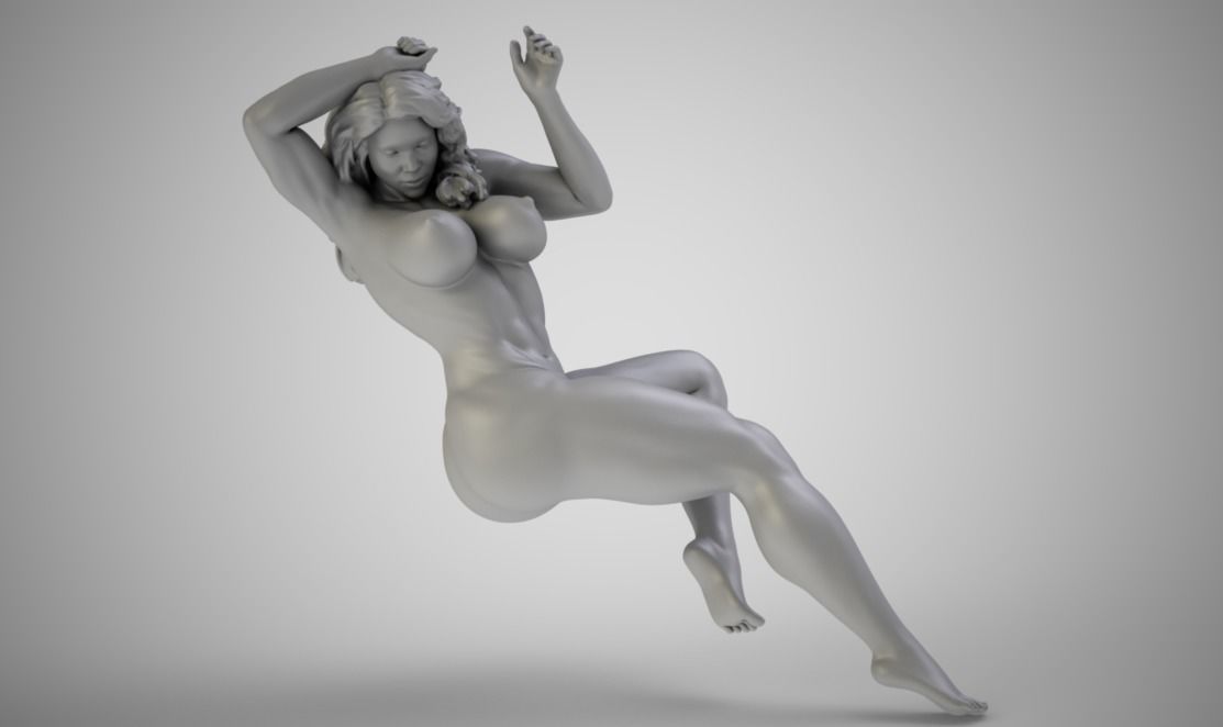 Cover Model nude woman in air 3D print model_1