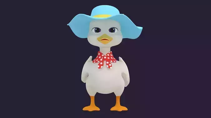 Asset - Cartoons - Animals - Duck - Hight poly 3D model