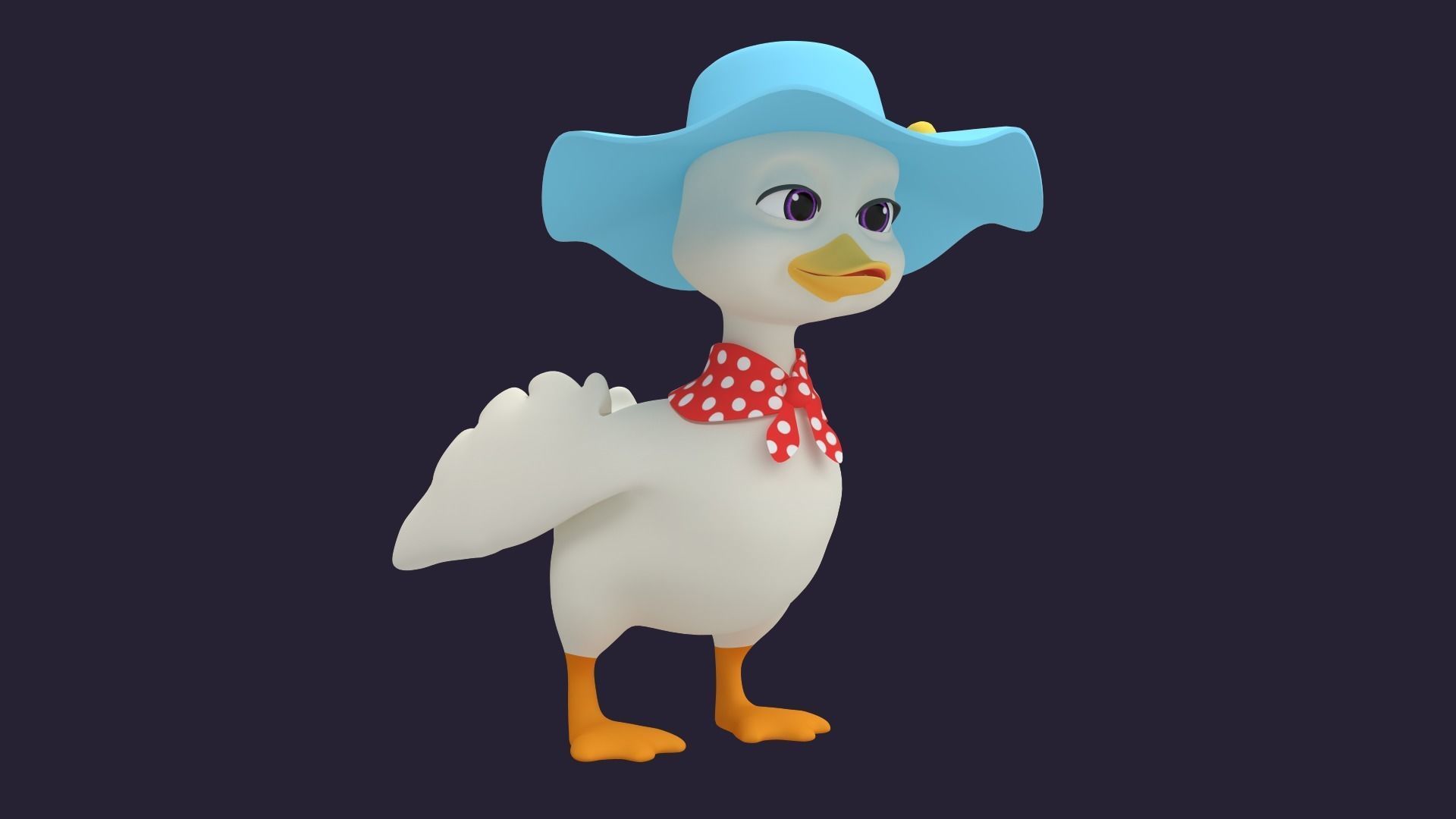 Asset - Cartoons - Animals - Duck - Hight poly 3D model_4