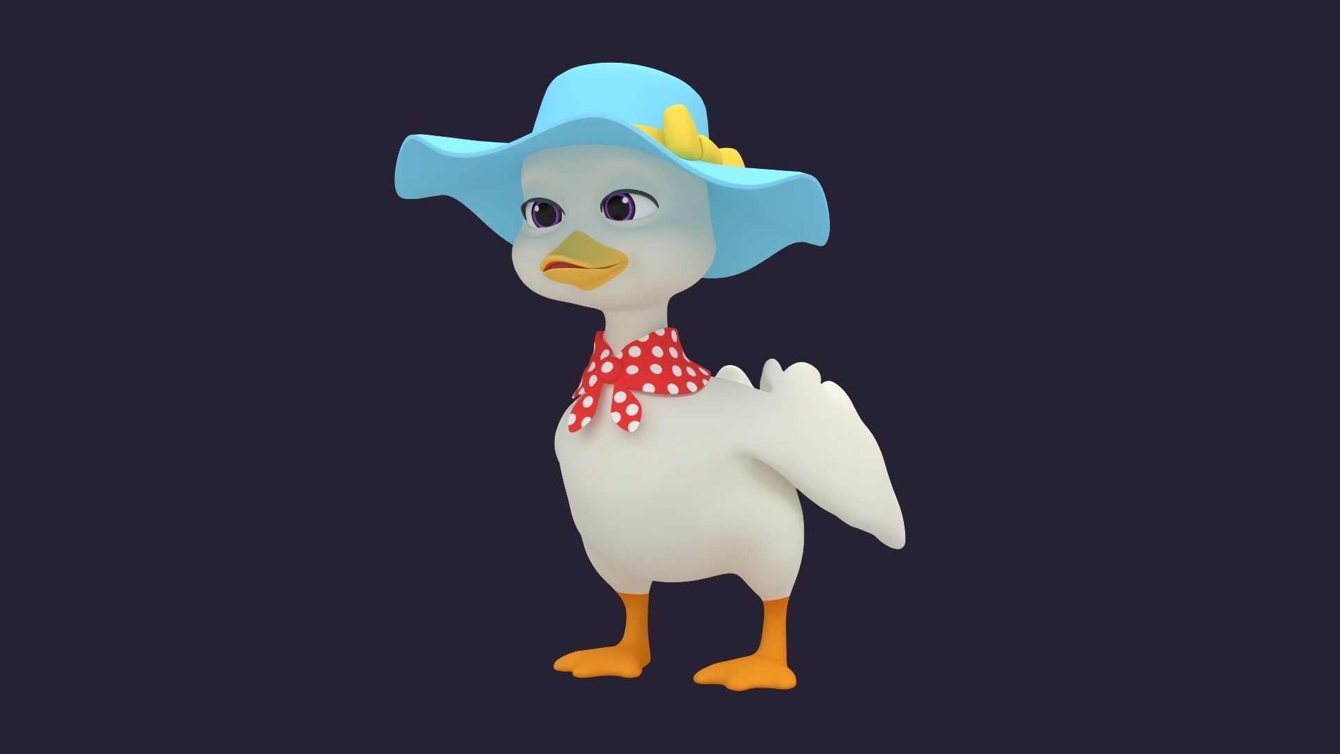 Asset - Cartoons - Animals - Duck - Hight poly 3D model_3
