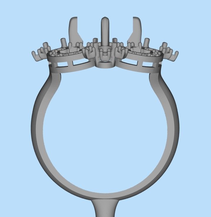 Women ring with gems and diamonds 3dm stl vintage 3D print model_24