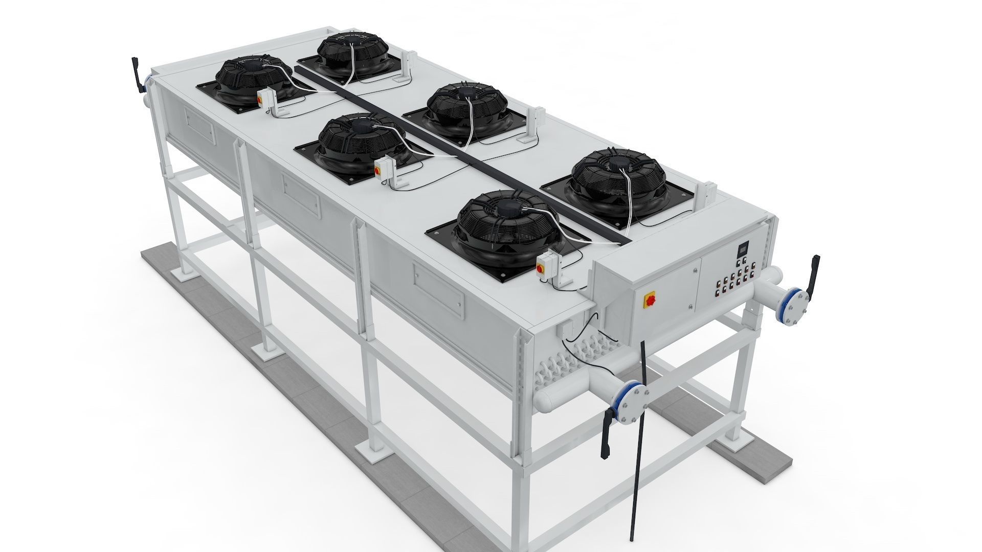 Industrial Radiator Chiller Cooler 3D model_11