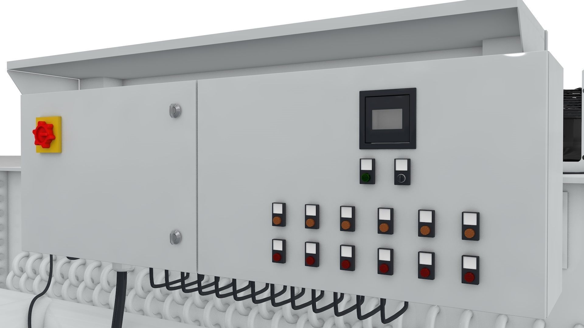 Industrial Radiator Chiller Cooler 3D model_15