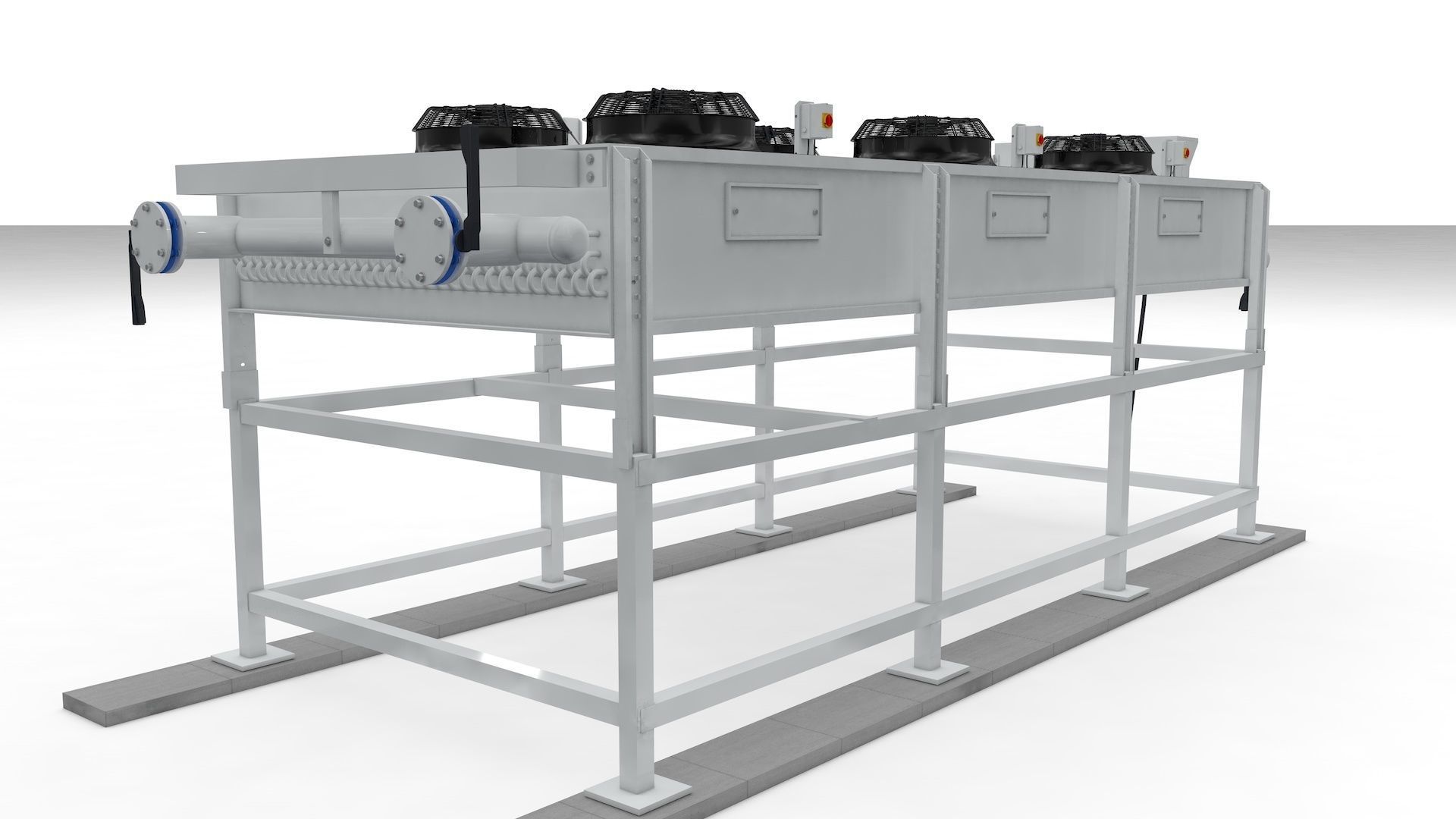 Industrial Radiator Chiller Cooler 3D model_7