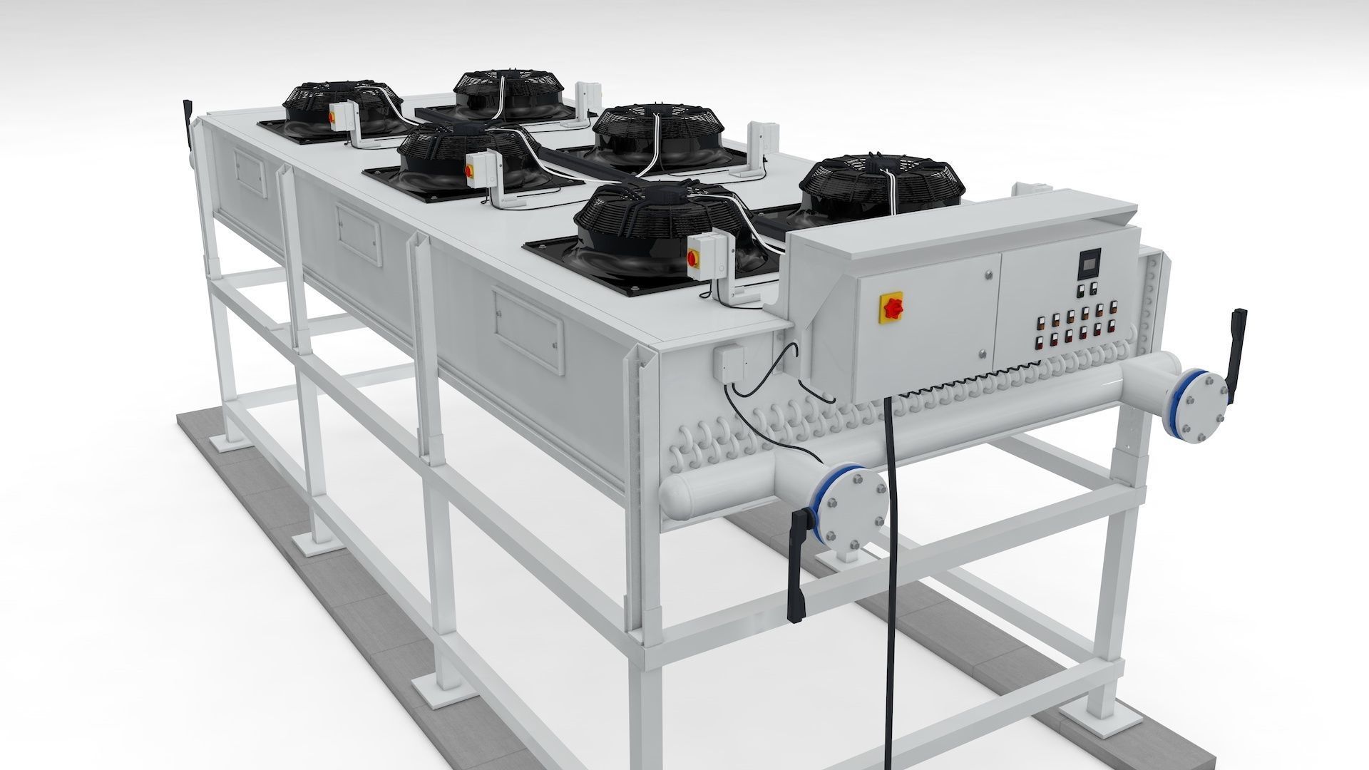 Industrial Radiator Chiller Cooler 3D model_2