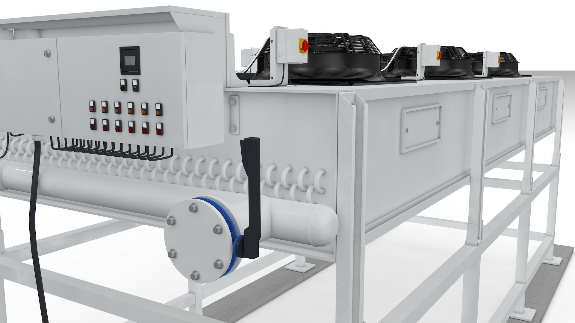 Industrial Radiator Chiller Cooler 3D model_12