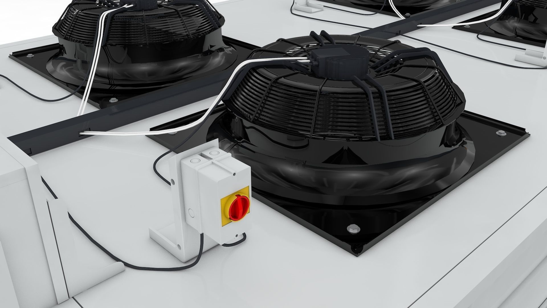 Industrial Radiator Chiller Cooler 3D model_4