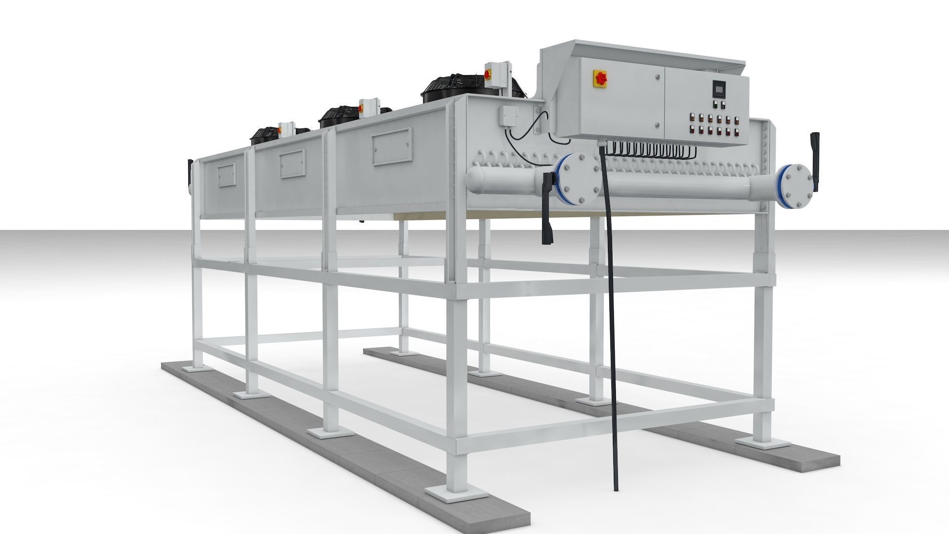 Industrial Radiator Chiller Cooler 3D model_8