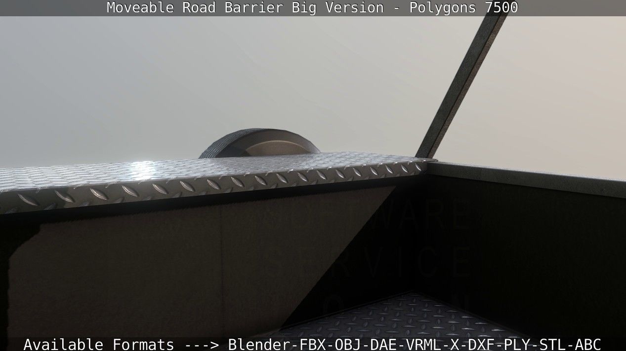 Moveable Barrier Big Version Low-poly 3D model_107