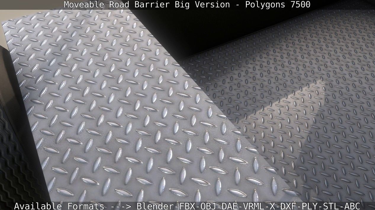 Moveable Barrier Big Version Low-poly 3D model_114