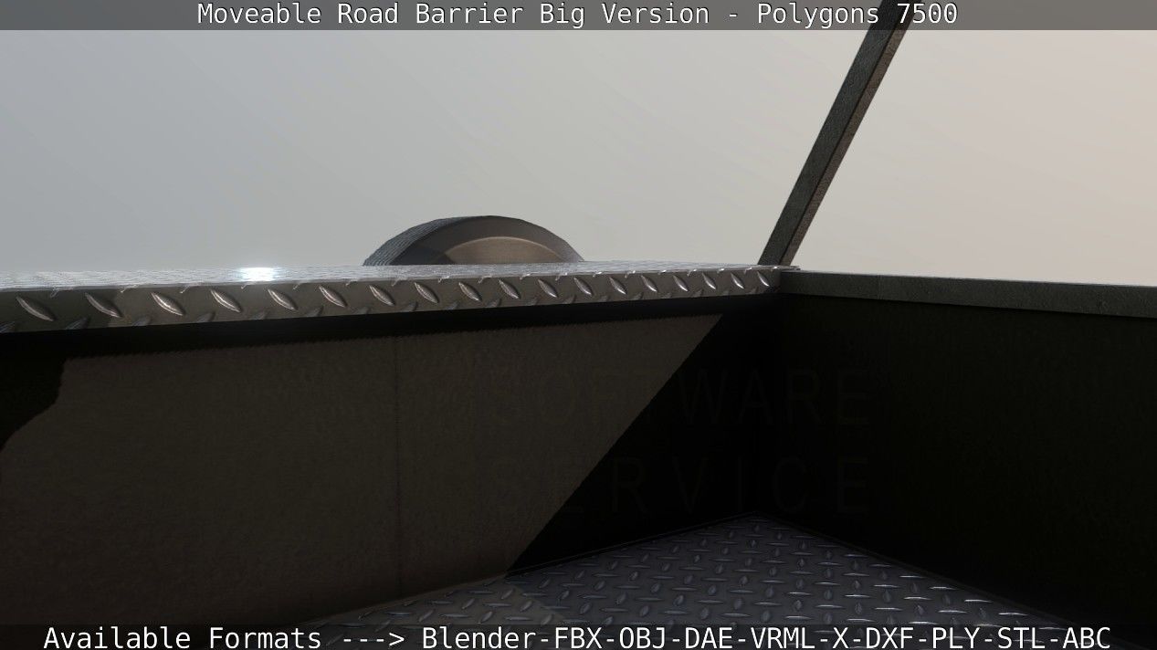 Moveable Barrier Big Version Low-poly 3D model_108