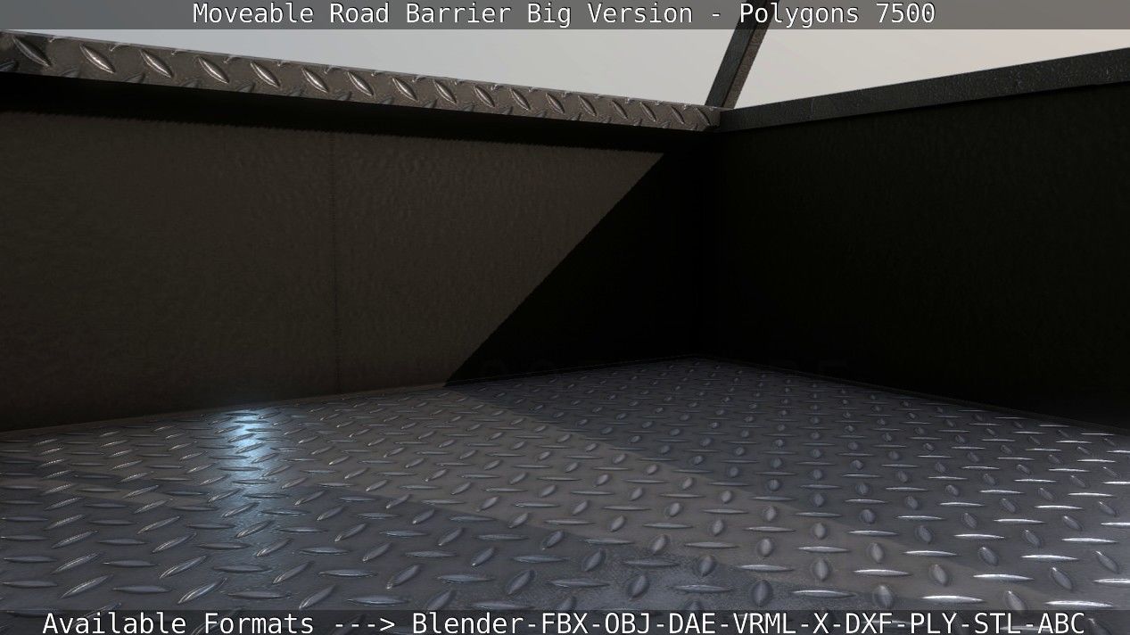 Moveable Barrier Big Version Low-poly 3D model_110