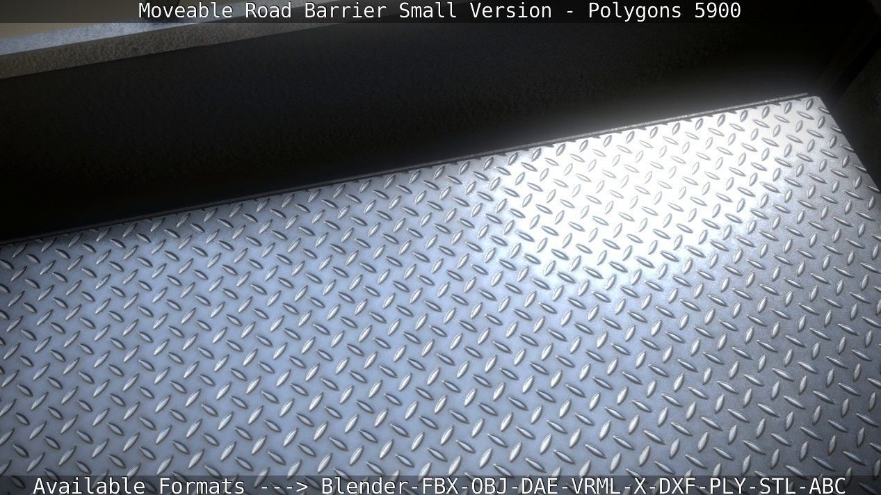 Moveable Barrier Small Version Low-poly 3D model_134