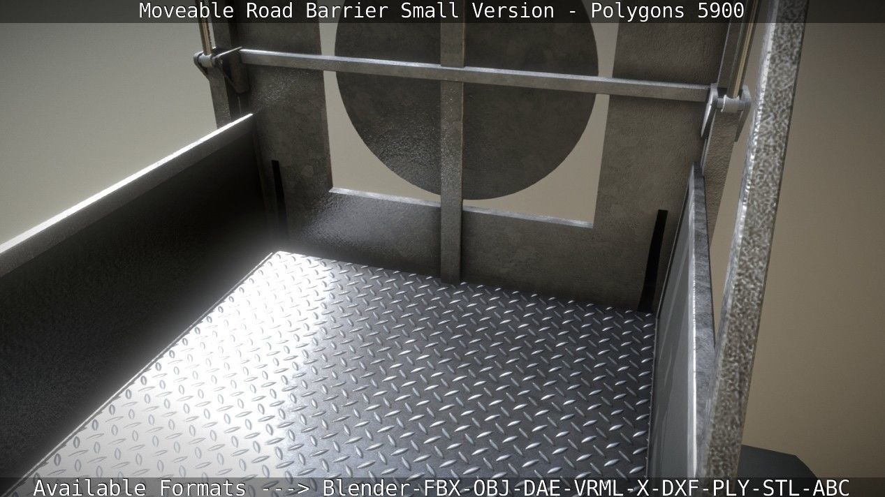 Moveable Barrier Small Version Low-poly 3D model_101