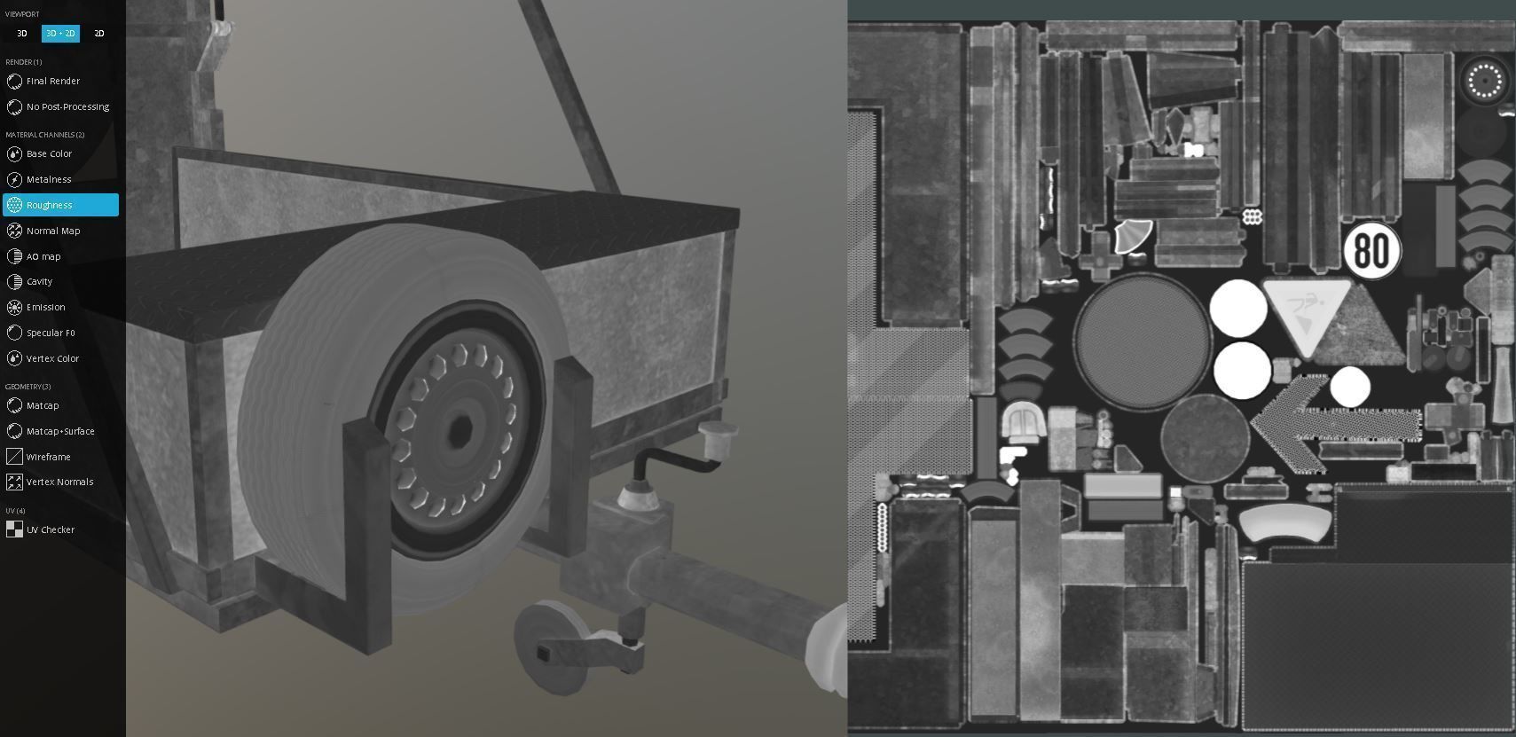 Moveable Barrier Small Version Low-poly 3D model_8