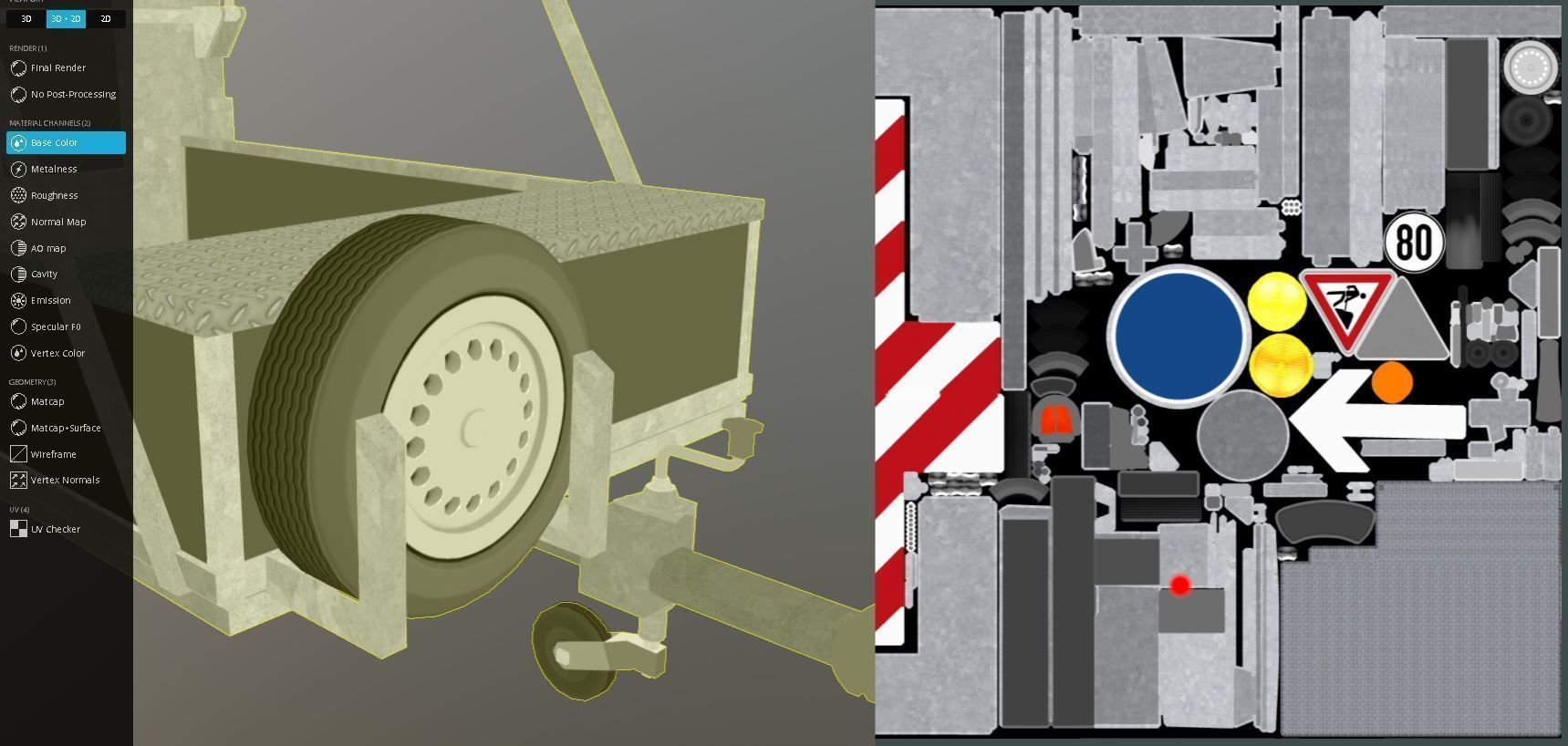Moveable Barrier Small Version Low-poly 3D model_6