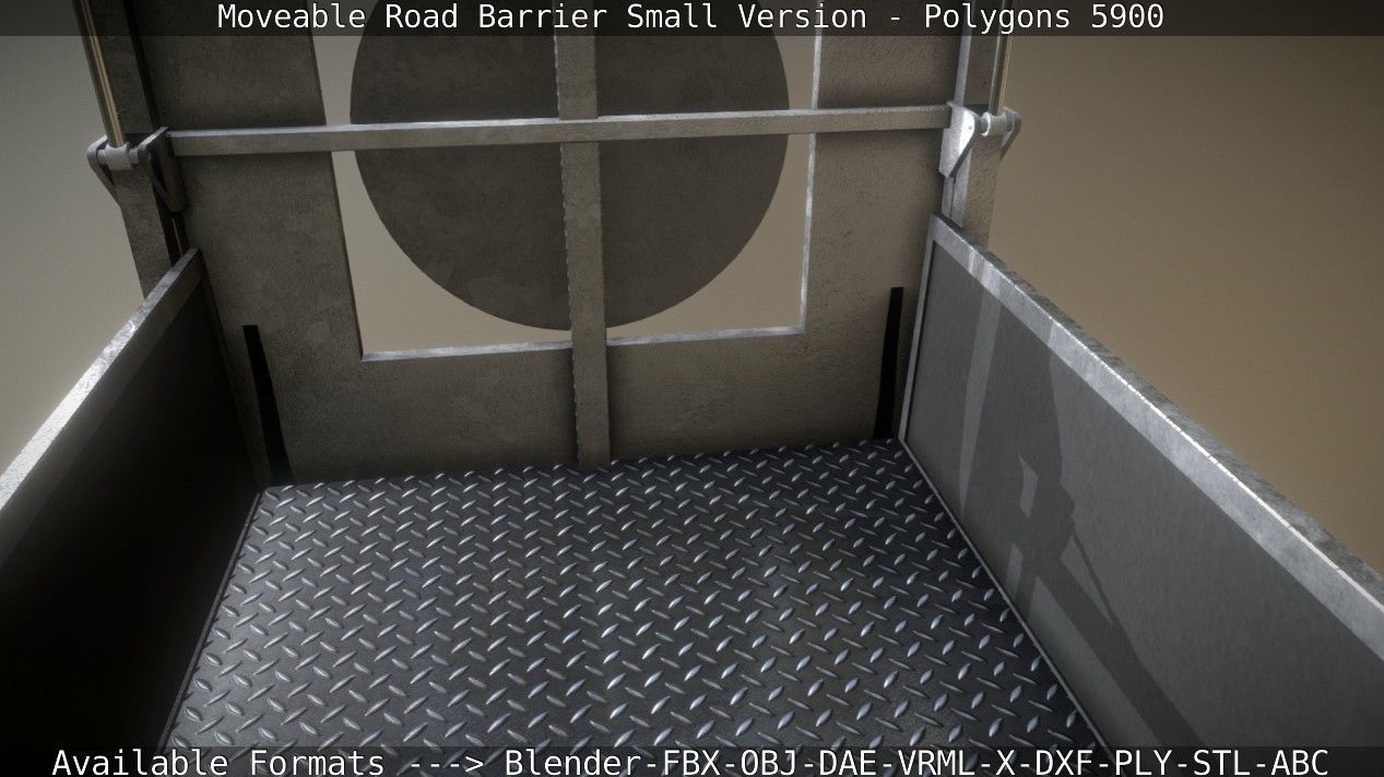 Moveable Barrier Small Version Low-poly 3D model_102