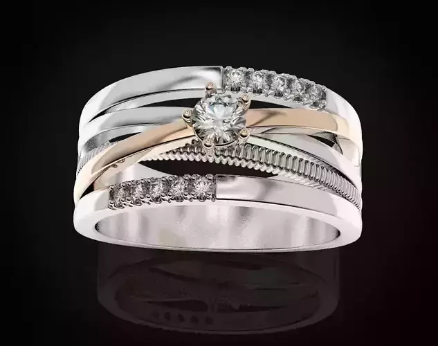 Stylish diamond ring for girls 446