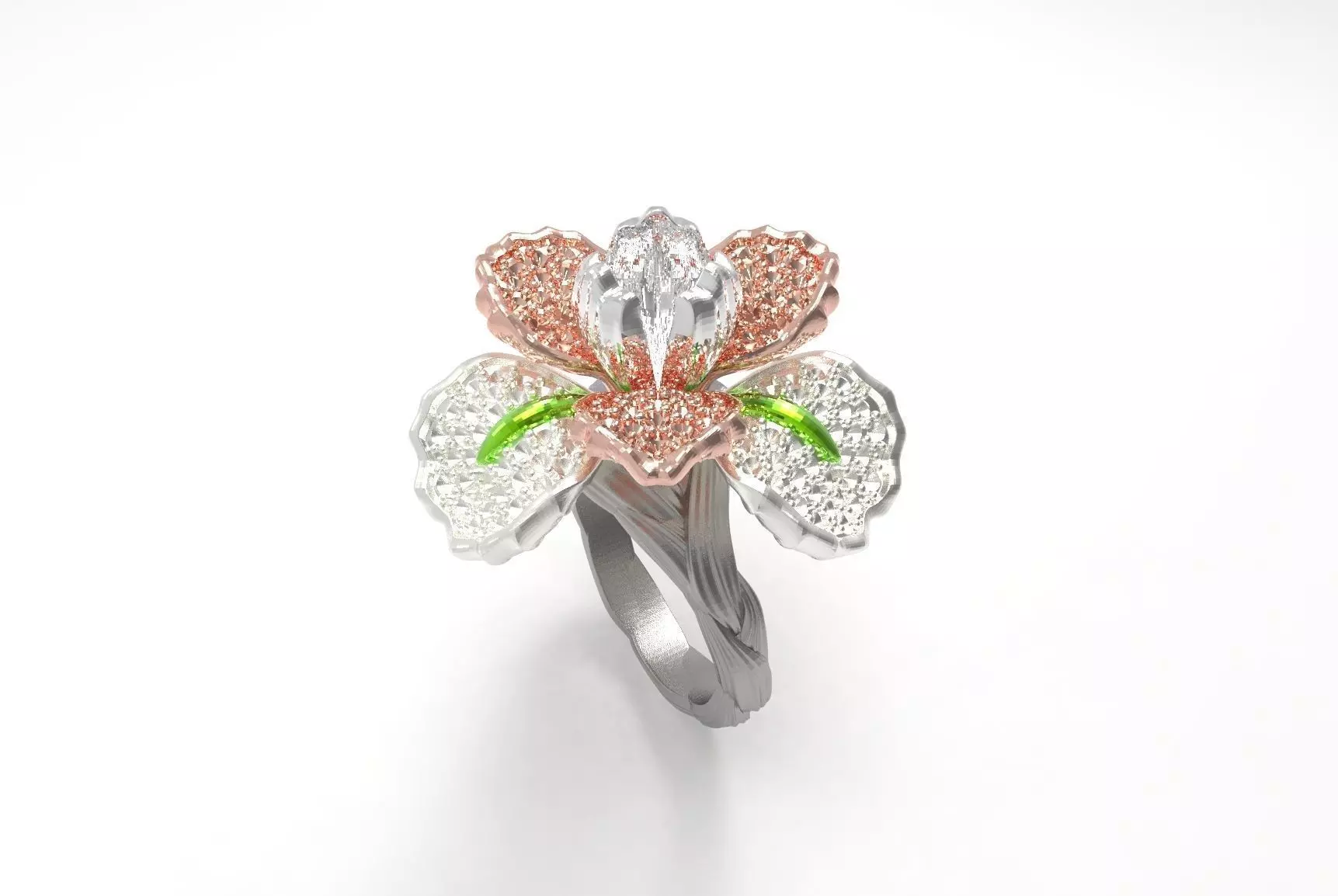 Special Design Flower Ring  3D print model_0