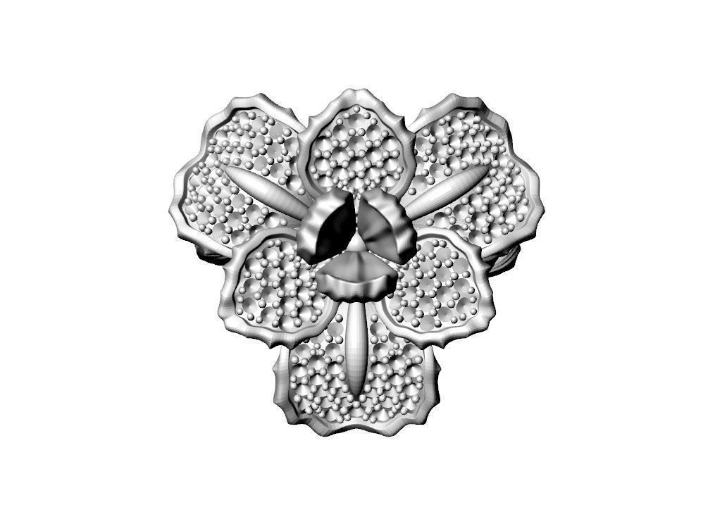Special Design Flower Ring  3D print model_5